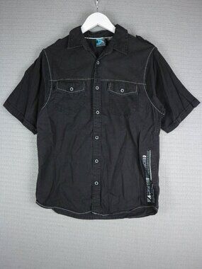 Burnside Y2K Vintage Streetwear Button Up Shirt Mens Small Grey